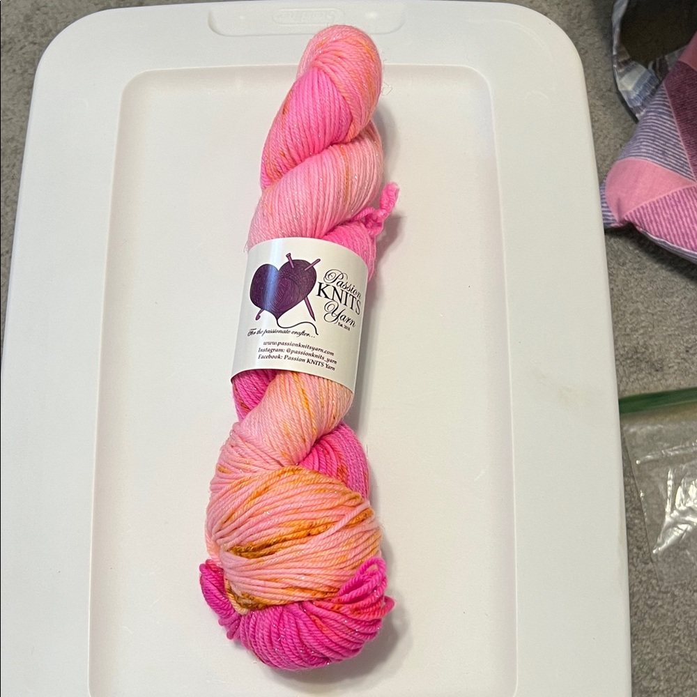 1 Skein Sparkly Passion Knits Yarn DK